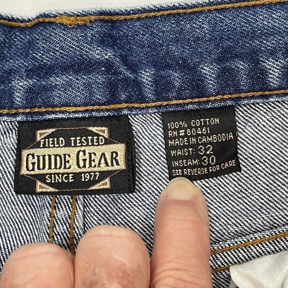 FIELD TESTED GUIDE GEAR Reinforced Field Pants Men's 32x30 Denim Khaki Canvas - Picture 7 of 13